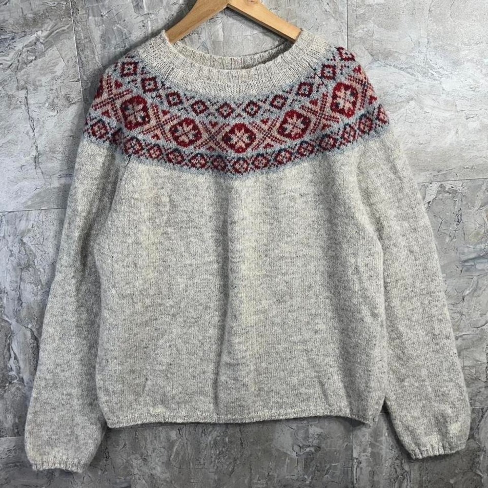 Jamieson's Shetland 100% pure wool sweater Woman's Size XXL Made in Scotland